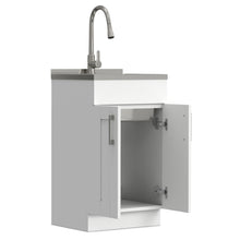 Load image into Gallery viewer, Modern Shaker All-In-One Laundry Utility Sink And Cabinet With Pull-Out Faucet
