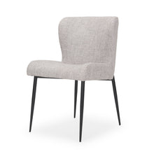 Load image into Gallery viewer, Upholstered Fabric Metal Wing Back Dining Side Chair - Gray
