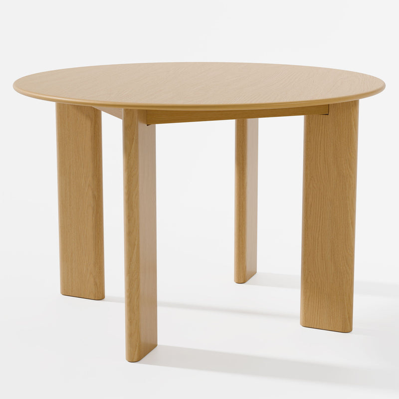45" Solid Wood Round Top Dining Table - Beige
