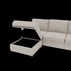 UNITED WE WIN Modular Sectional Sofa U Shaped Modular Couch with Reversible Chaise Modular Sofa Sectional Couch with Storage Seats