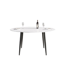 Load image into Gallery viewer, Modern Man-Made Stone Round Metal Dining Table-Position For 6 People
