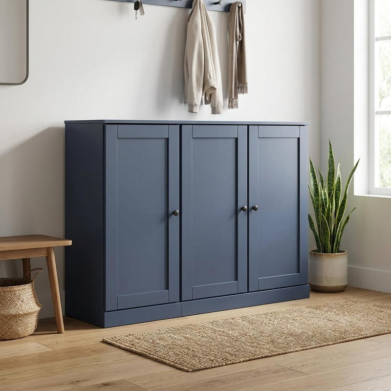 Solid Woodshoe Storage Cabinet (755986) - French Blue