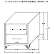 Load image into Gallery viewer, Malcolm - 2 Drawer Nightstand - Black
