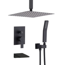 Load image into Gallery viewer, Wall Mount Shower System With High Pressure 10" Shower Head And Handheld
