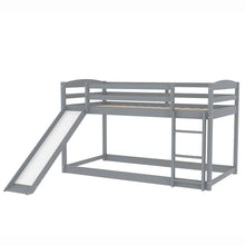 Load image into Gallery viewer, Twin over Twin Bunk Bed with Convertible Slide and Ladder , Gray(Old SKU:WF281725AAE)
