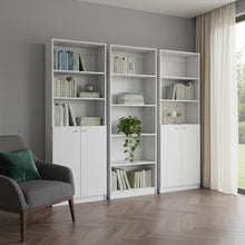 Load image into Gallery viewer, Five Tier Modular Bookcase With Four Doors (Set of 3) (546620) - White
