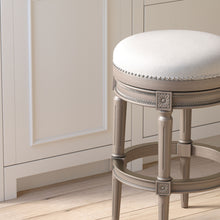 Load image into Gallery viewer, Rustic Elegance Backless Swivel Stool
