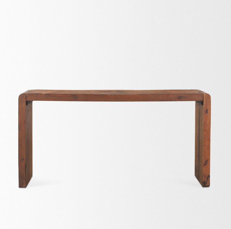 Reclaimed Sled Console Table - Brown
