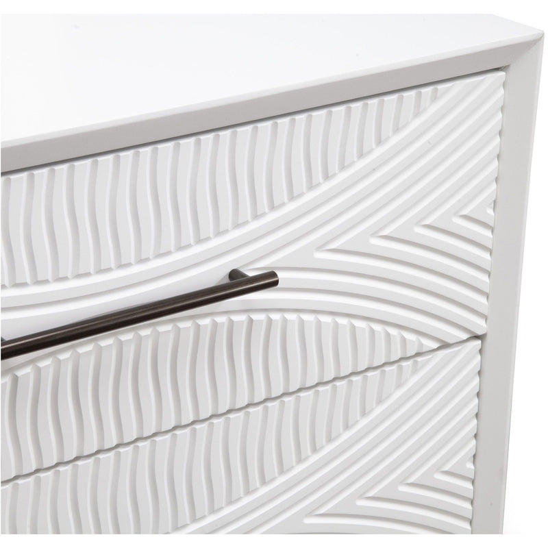 Groovy 1 Drawer Wood Nightstand - White