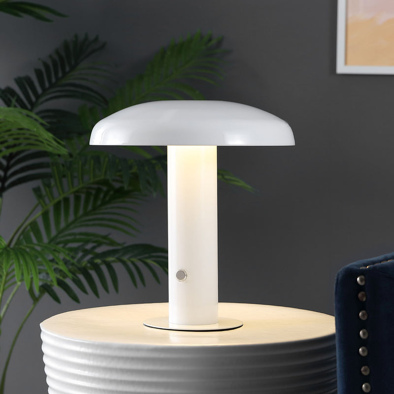 Novelty USB Table Lamp LED With Globe Shade - White