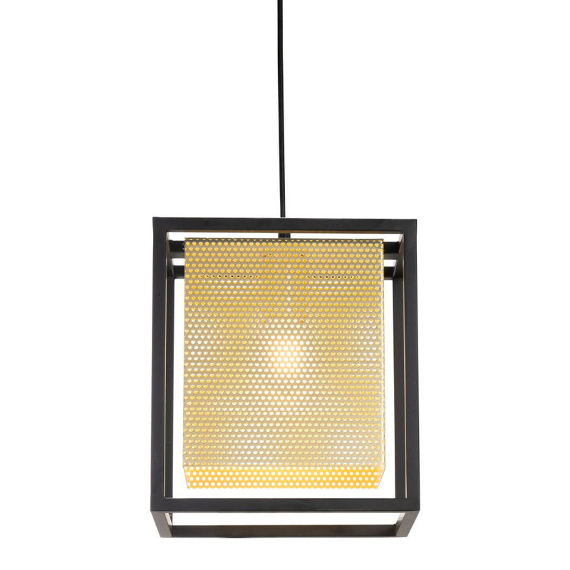 Geometric Metal Ceiling Light - Gold / Black