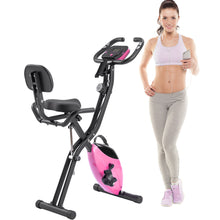 Load image into Gallery viewer, Exercise Bike Folding Stationary Bikes For Home With 16 Level Magnetic Resistance

