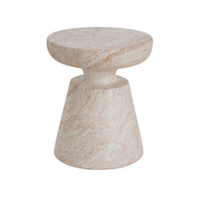 Load image into Gallery viewer, Outdoor / Indoor Lightweight Concrete Side Table, Travertine - Beige
