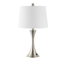Load image into Gallery viewer, 23" Novelty Table Lamps With Empire Shades (Set of 2) - Nickel
