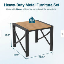 Load image into Gallery viewer, Square Outdoor Patio End Table - Black
