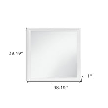 Load image into Gallery viewer, 38" Square Framed Accent Mirror - White
