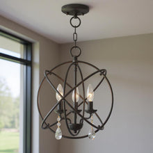 Load image into Gallery viewer, 17" Three-Light Dimmable Chandelier With Shades - Bronze
