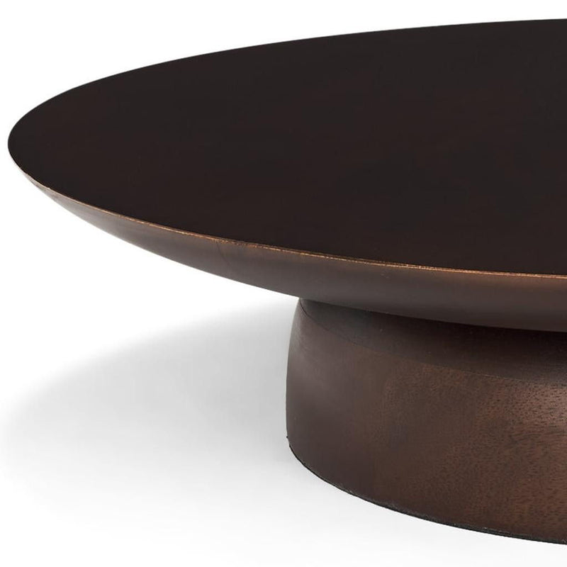 Hand Finished Round Vanity Tray (731281) - Brown