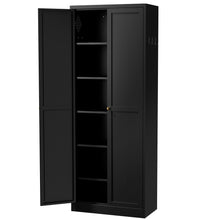 Load image into Gallery viewer, Kitchen Pantry Cabinet With 4 Adjustable Shelves, Heavy Duty Freestanding Organizer
