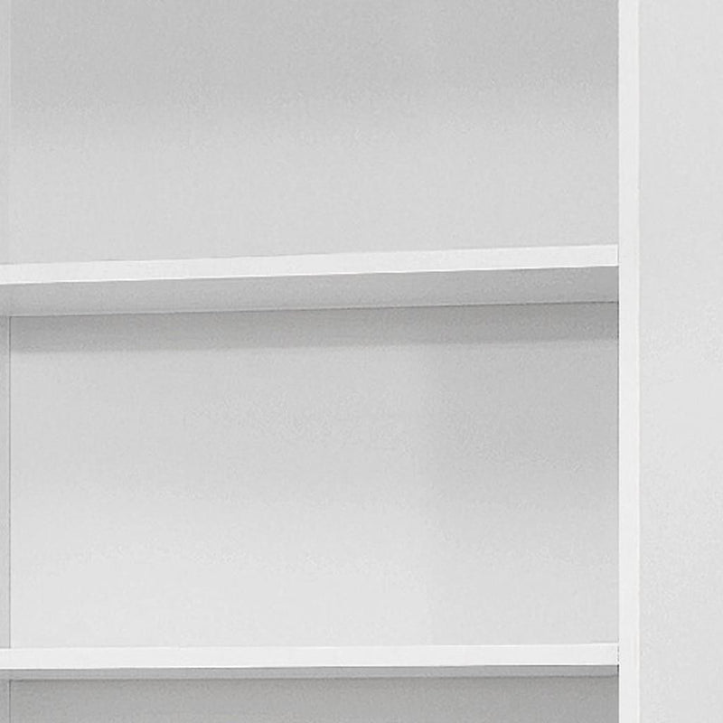 Adjustable Five Tier Bookcase - White