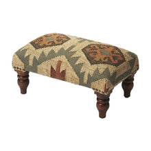 Load image into Gallery viewer, Linen Cocktail Ottoman - Brown
