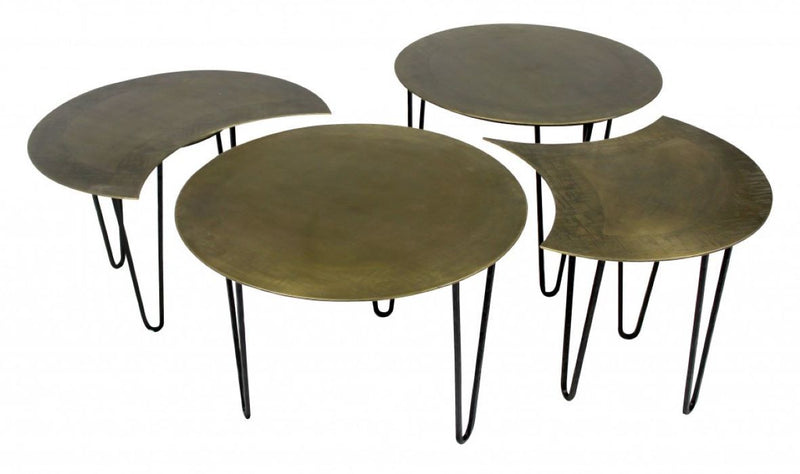 Bohemian Cocktail Table Set (Set of 4) - Gold