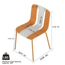 Load image into Gallery viewer, 4 Piece Set Of Modern Striped Single Chairs With Folding Square Table
