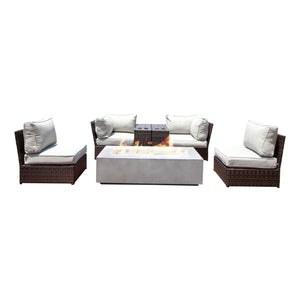 Outdoor Elegance Conversation Set With Fire Pit