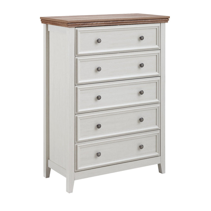 Five Drawer Dresser - Beige / Brown