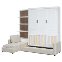 Load image into Gallery viewer, Murphy Bed With Sofa And Shelves
