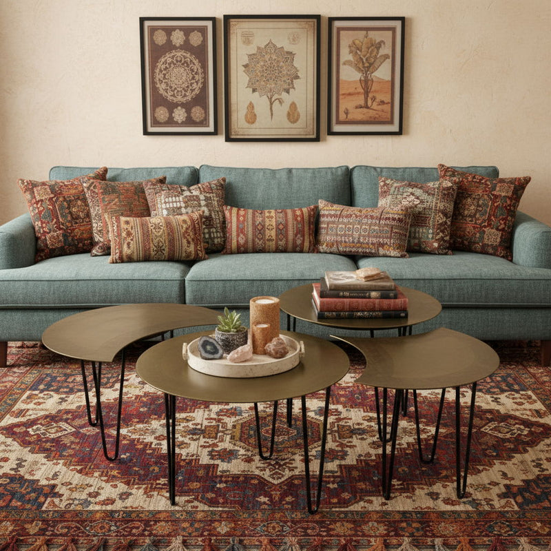 Bohemian Cocktail Table Set (Set of 4) - Gold