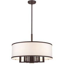 Load image into Gallery viewer, 20" Seven Light Dimmable Chandelier With Shades - Bronze
