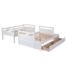 Load image into Gallery viewer, Twin over Full Bunk Bed with Storage - White(OLD SKU :LP000022AAK)
