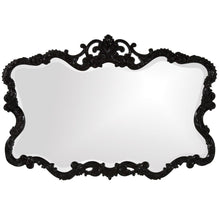Load image into Gallery viewer, 27" Ornate Scroll Framed Accent Mirror - Black
