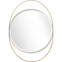 Load image into Gallery viewer, 39" Oval Metal Framed Accent Mirror - Gold
