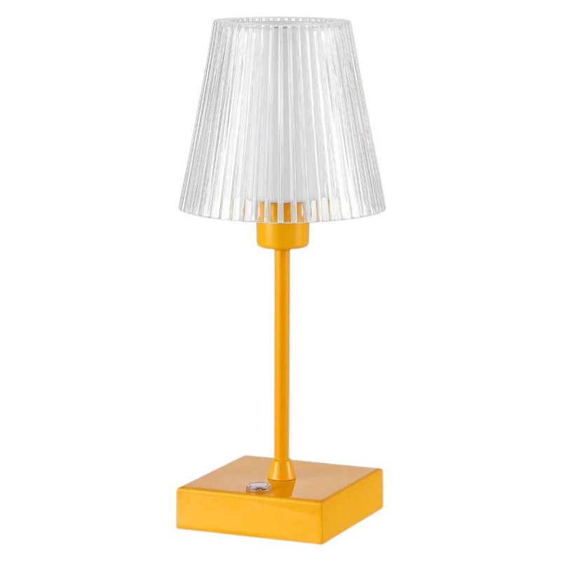 USB Table Lamp With Empire Shade - Orange
