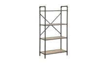 Load image into Gallery viewer, Four Tier Etagere Bookcase - Gray / Brown

