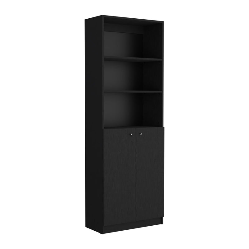 Bookcase With Two Doors (Set of 2) - Black