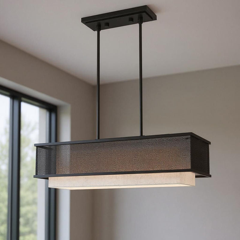 17" 3-Light Dimmable Chandelier With Shades - Bronze