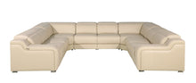Load image into Gallery viewer, Leather Power Reclining Eight Piece Corner Sectional With Console - Beige
