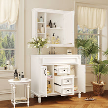 Load image into Gallery viewer, Bathroom Vanity With Top Sink, Mirror Cabinet, 2 Soft Closing Doors &amp; 2 Drawers
