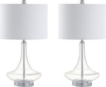 Load image into Gallery viewer, 26" Novelty Table Lamps With Drum Shades (Set of 2) - Clear
