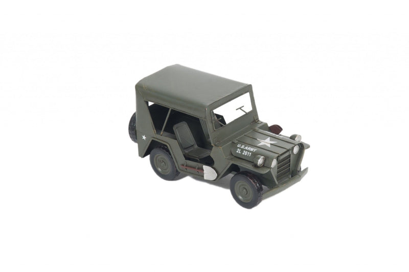 c1940 Willys Quad Overland Jeep Sculpture - Green