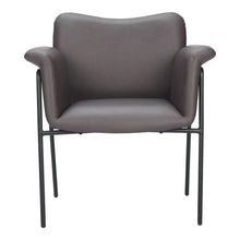 Load image into Gallery viewer, 31" Faux Leather And Faux Leather Arm Chair - Brown / Black
