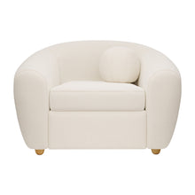 Load image into Gallery viewer, Boucle Arm Chair - White And Natural
