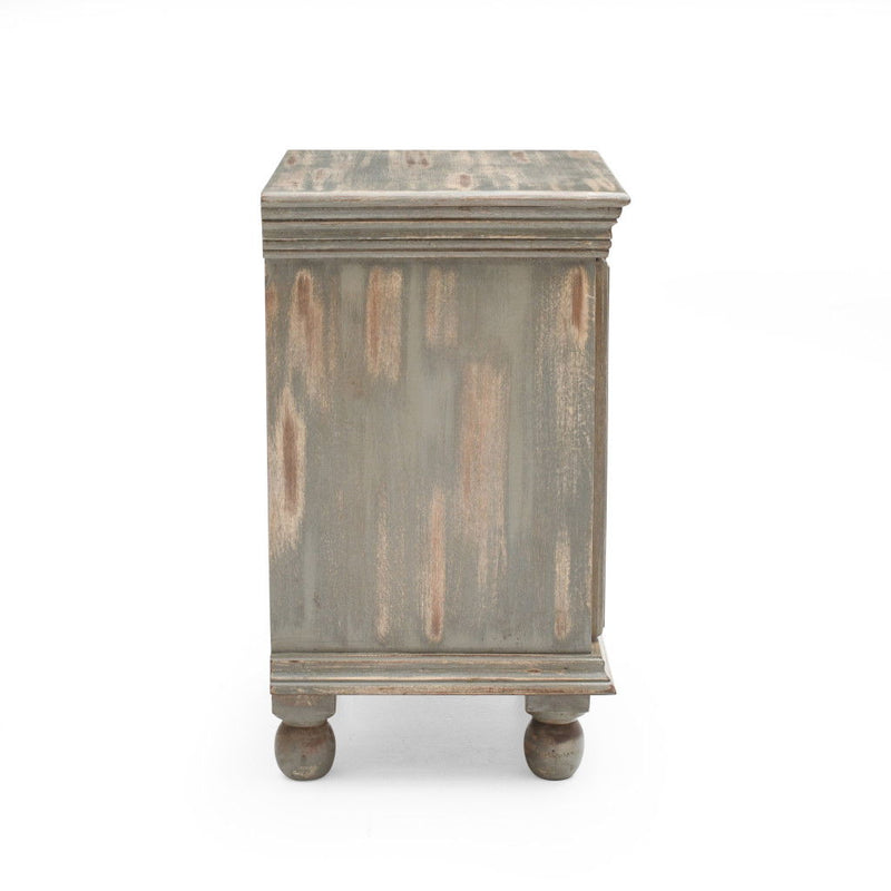 Wood Nightstand - Gray