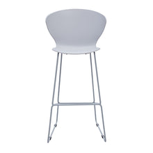 Load image into Gallery viewer, Heavy Duty Plastic And Metal Low Back Bar Height Bar Chairs (Set of 2) - Gray
