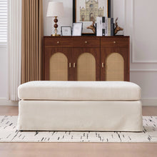 Load image into Gallery viewer, Wide Modern Upholstered Ottoman Foot Stool
