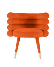 Load image into Gallery viewer, Velvet Barrel Chair - Orange
