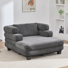 Load image into Gallery viewer, Oversized Chaise Lounge Sofa Bed With Deep Seat And Layered Armrests
